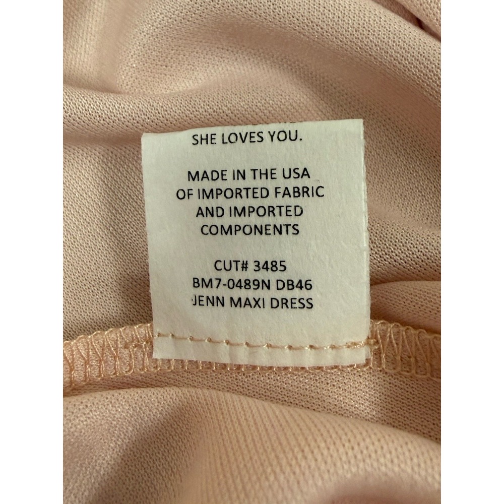 Show Me Your MuMu Jenn Chiffon Bridesmaid Maxi Dress Dusty Blush Sz Large NWT - Picture 10 of 10